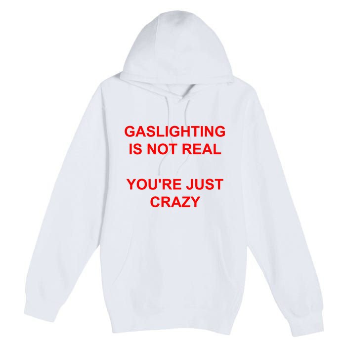 Gaslighting Is Not Real YouRe Just Crazy I Love Gaslighting Premium Pullover Hoodie