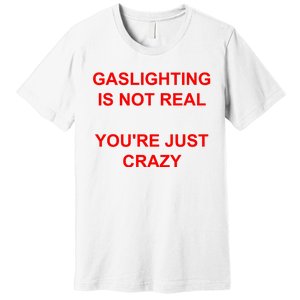 Gaslighting Is Not Real YouRe Just Crazy I Love Gaslighting Premium T-Shirt