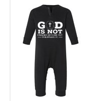 God Is Not Finished With Me Yet Christian Religious Infant Fleece One Piece