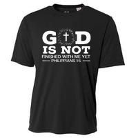 God Is Not Finished With Me Yet Christian Religious Cooling Performance Crew T-Shirt