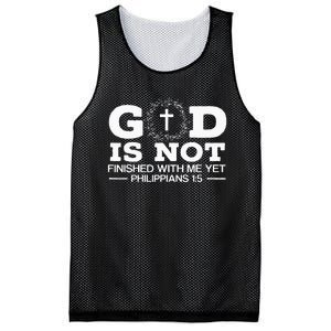 God Is Not Finished With Me Yet Christian Religious Mesh Reversible Basketball Jersey Tank