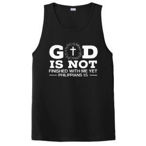 God Is Not Finished With Me Yet Christian Religious PosiCharge Competitor Tank