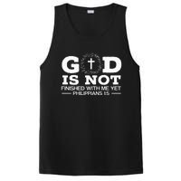 God Is Not Finished With Me Yet Christian Religious PosiCharge Competitor Tank