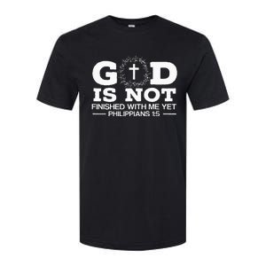 God Is Not Finished With Me Yet Christian Religious Softstyle CVC T-Shirt