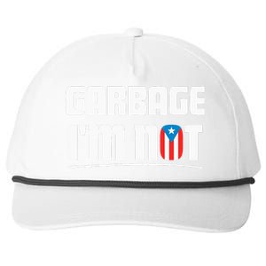 Garbage IM Not Puerto Rico Flag Boricua Snapback Five-Panel Rope Hat