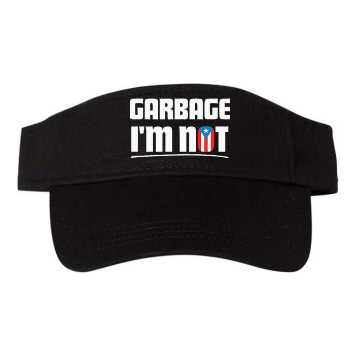 Garbage IM Not Puerto Rico Flag Boricua Valucap Bio-Washed Visor