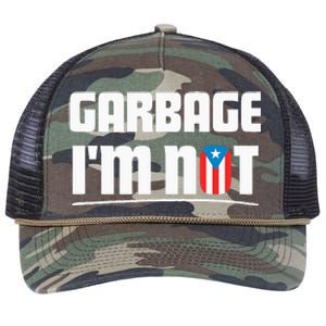 Garbage IM Not Puerto Rico Flag Boricua Retro Rope Trucker Hat Cap