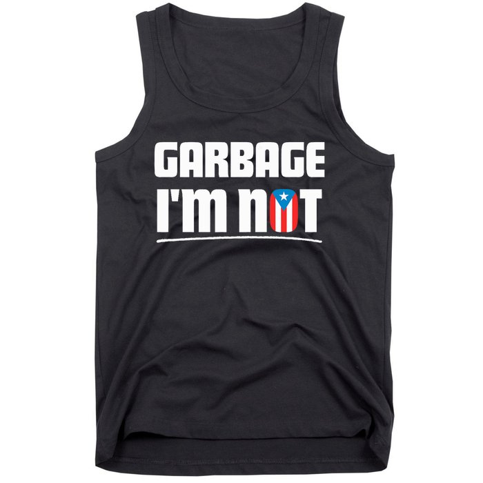 Garbage IM Not Puerto Rico Flag Boricua Tank Top