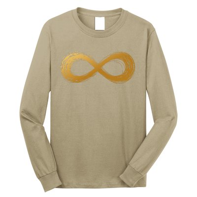 Golden Infinity Neurodiversity Symbol Autism Awareness Long Sleeve Shirt