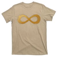 Golden Infinity Neurodiversity Symbol Autism Awareness T-Shirt