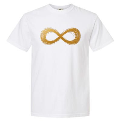 Golden Infinity Neurodiversity Symbol Autism Awareness Garment-Dyed Heavyweight T-Shirt