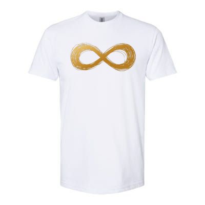 Golden Infinity Neurodiversity Symbol Autism Awareness Softstyle CVC T-Shirt