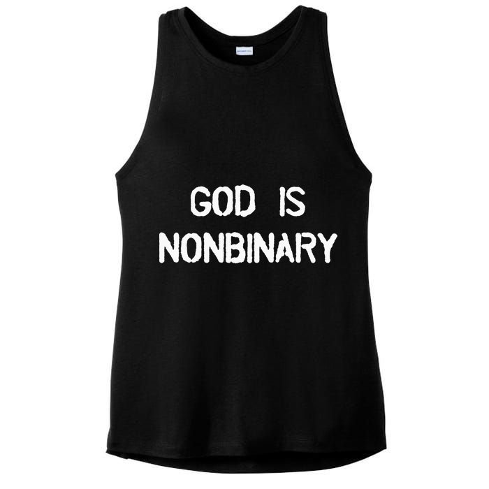 God Is Nonbinary Ladies PosiCharge Tri-Blend Wicking Tank
