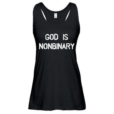God Is Nonbinary Ladies Essential Flowy Tank