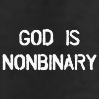 God Is Nonbinary Large Microfiber Waffle Golf Towel