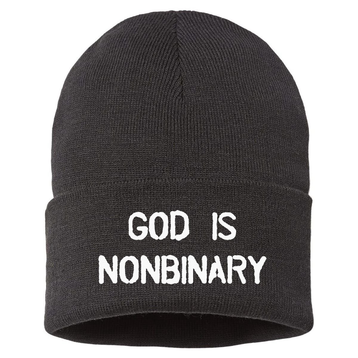 God Is Nonbinary Sustainable Knit Beanie