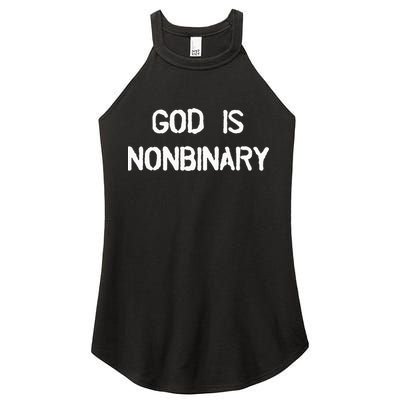 God Is Nonbinary Women's Perfect Tri Rocker Tank
