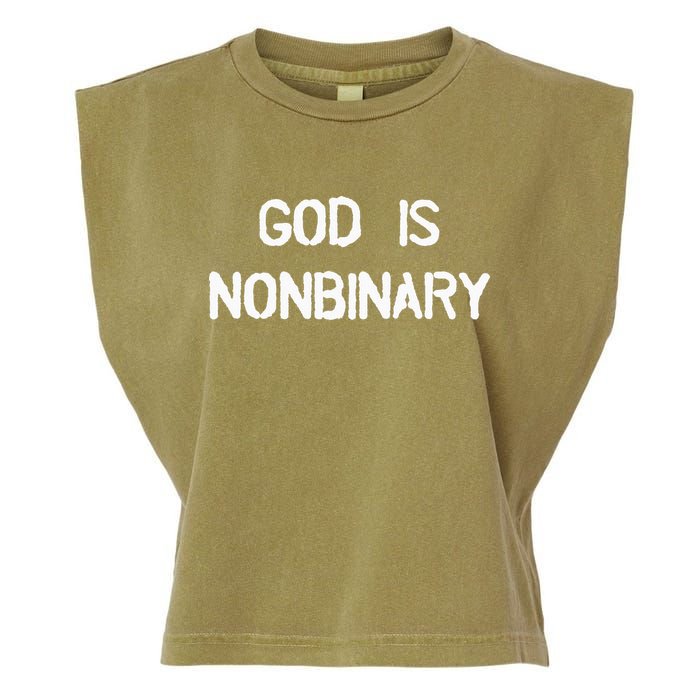 God Is Nonbinary Garment-Dyed Women's Muscle Tee