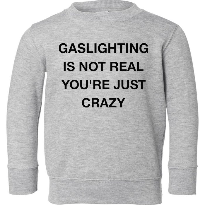 Gaslighting Is Not Real Toddler Sweatshirt