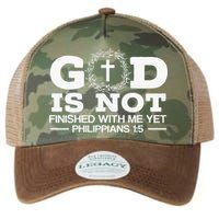 God Is Not Finished With Me Yet Christian Religious Legacy Tie Dye Trucker Hat