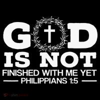 God Is Not Finished With Me Yet Christian Religious Flexfit Unipanel Trucker Cap