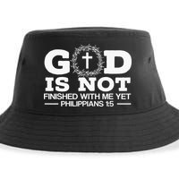 God Is Not Finished With Me Yet Christian Religious Sustainable Bucket Hat