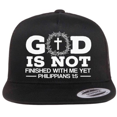 God Is Not Finished With Me Yet Christian Religious Flatbill Hat