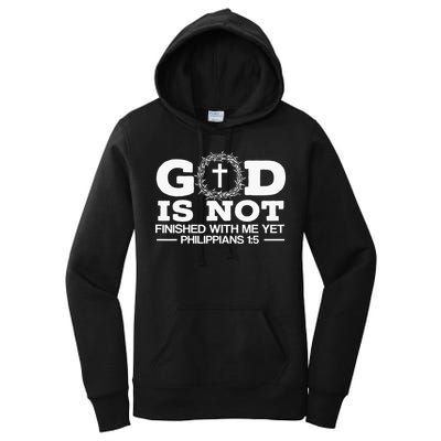 God Is Not Finished With Me Yet Christian Religious Women's Pullover Hoodie