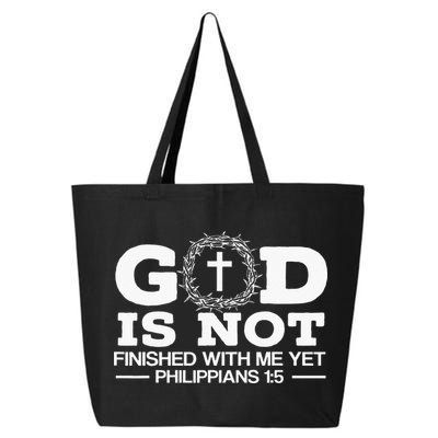 God Is Not Finished With Me Yet Christian Religious 25L Jumbo Tote