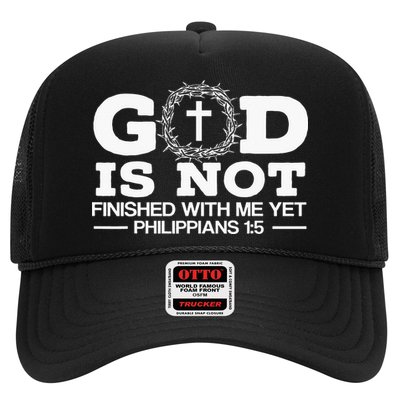 God Is Not Finished With Me Yet Christian Religious Trucker Hat
