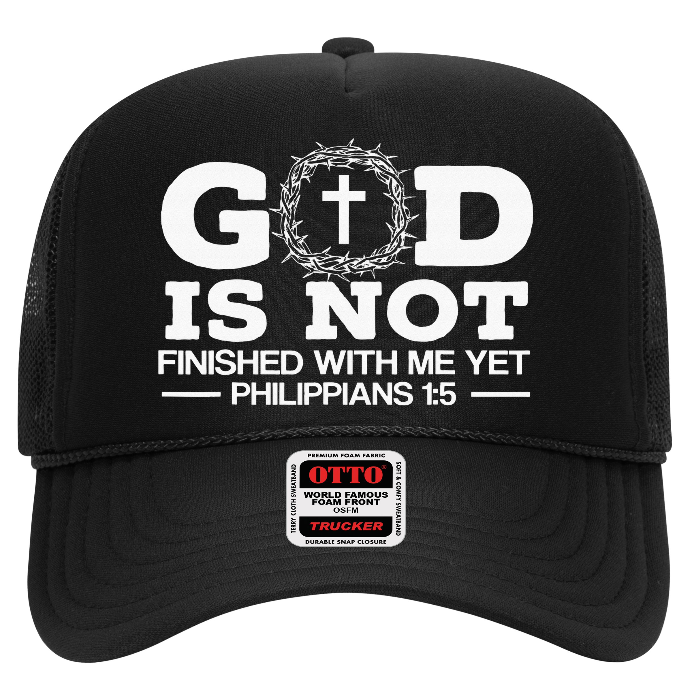 God Is Not Finished With Me Yet Christian Religious Hat
