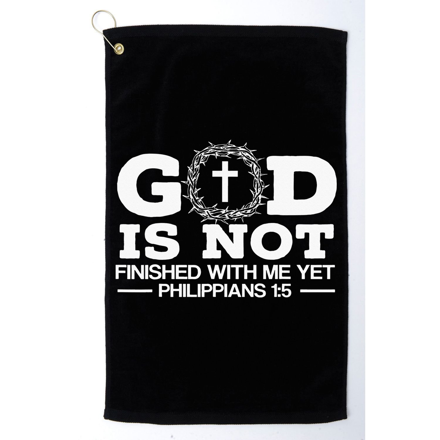 God Is Not Finished With Me Yet Christian Religious Golf Towel