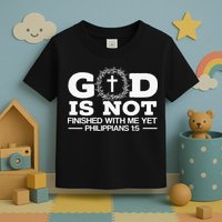 God Is Not Finished With Me Yet Christian Religious Toddler T-Shirt