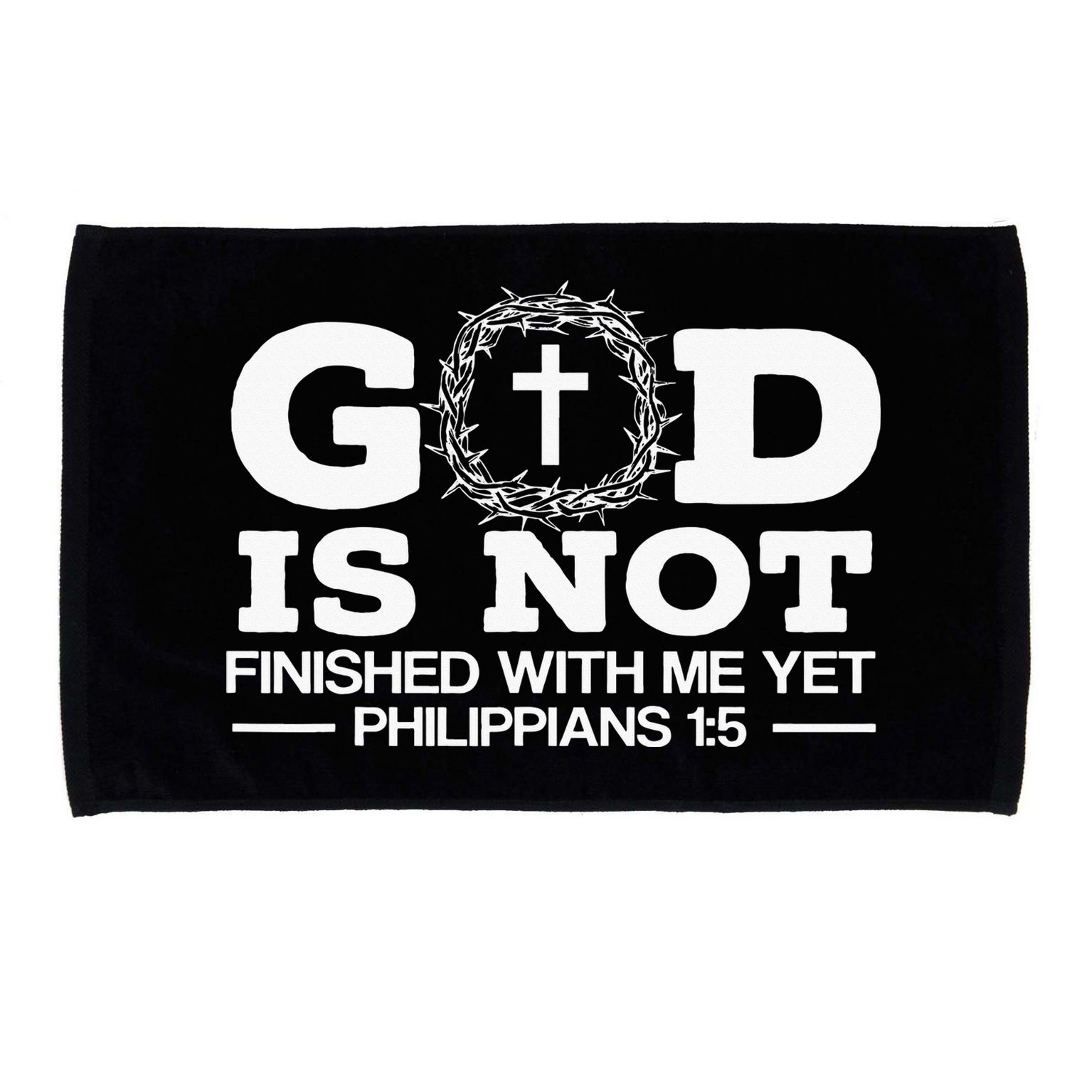 God Is Not Finished With Me Yet Christian Religious Microfiber Hand Towel