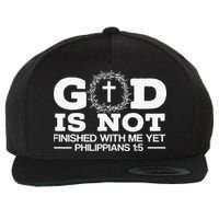 God Is Not Finished With Me Yet Christian Religious Wool Snapback Cap