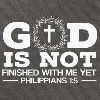 God Is Not Finished With Me Yet Christian Religious Cotton Canvas Backpack