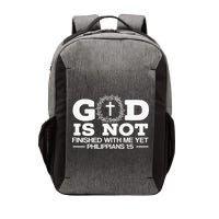 God Is Not Finished With Me Yet Christian Religious Vector Backpack