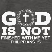 God Is Not Finished With Me Yet Christian Religious Vector Backpack