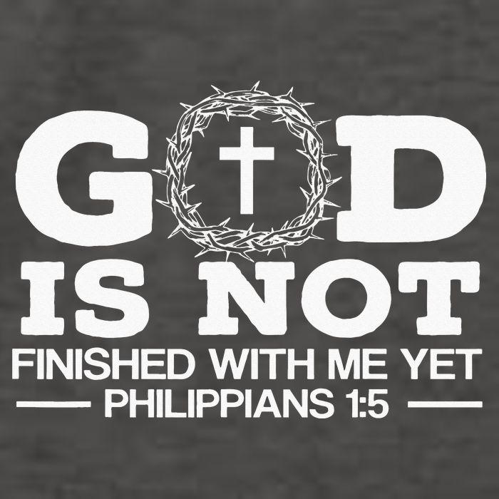 God Is Not Finished With Me Yet Christian Religious Vector Backpack