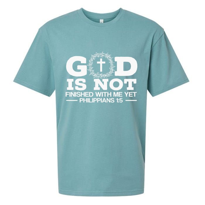 God Is Not Finished With Me Yet Christian Religious Sueded Cloud Jersey T-Shirt