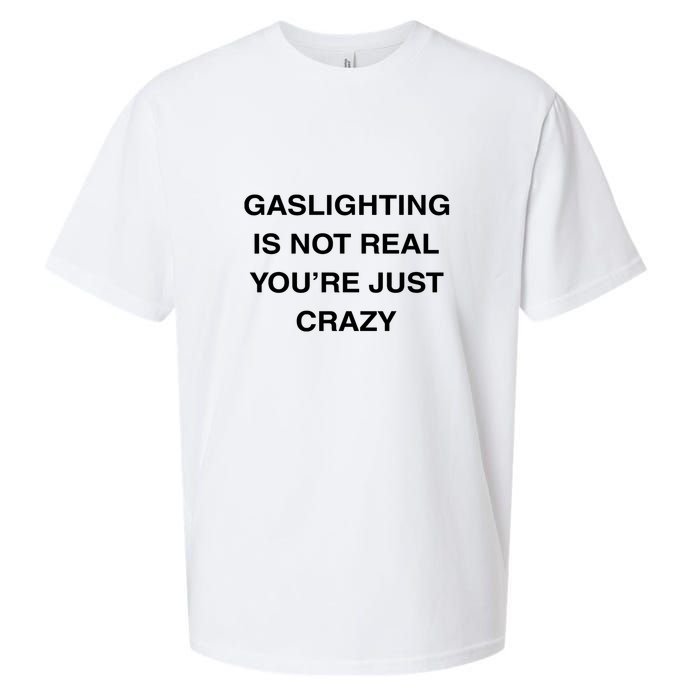 Gaslighting Is Not Real Sueded Cloud Jersey T-Shirt