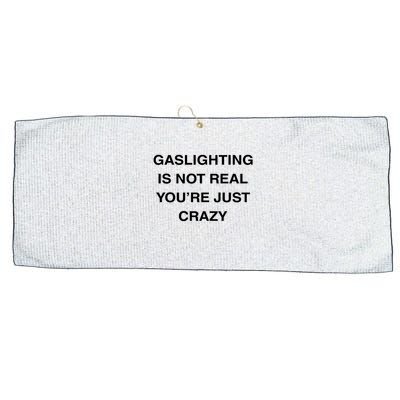 Gaslighting Is Not Real Large Microfiber Waffle Golf Towel