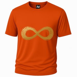 Golden Infinity Neurodiversity Symbol Autism Awareness Gift Cooling Performance Crew T-Shirt