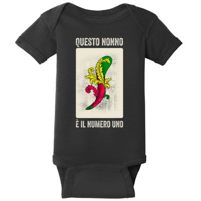 Grandpa Italian Nonno Scopa Game Scopa Cards Baby Bodysuit