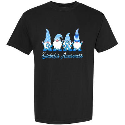 Gnomes In November We Wear Blue Diabetes Awareness Gnome Garment-Dyed Heavyweight T-Shirt