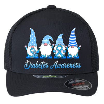 Gnomes In November We Wear Blue Diabetes Awareness Gnome Flexfit Unipanel Trucker Cap