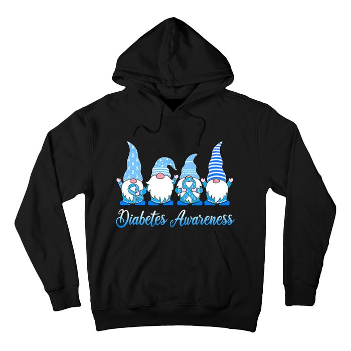 Gnomes In November We Wear Blue Diabetes Awareness Gnome Hoodie