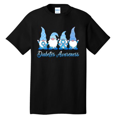 Gnomes In November We Wear Blue Diabetes Awareness Gnome Tall T-Shirt