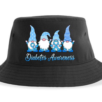 Gnomes In November We Wear Blue Diabetes Awareness Gnome Sustainable Bucket Hat