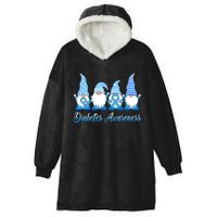 Gnomes In November We Wear Blue Diabetes Awareness Gnome Hooded Wearable Blanket